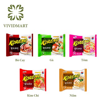 [Toàn quốc] [Gói lẻ] MÌ KORENO HÀN QUỐC VỊ BÒ CAY / GÀ / TÔM / KIM CHI / NẤM -GÓI 100g - KORENO