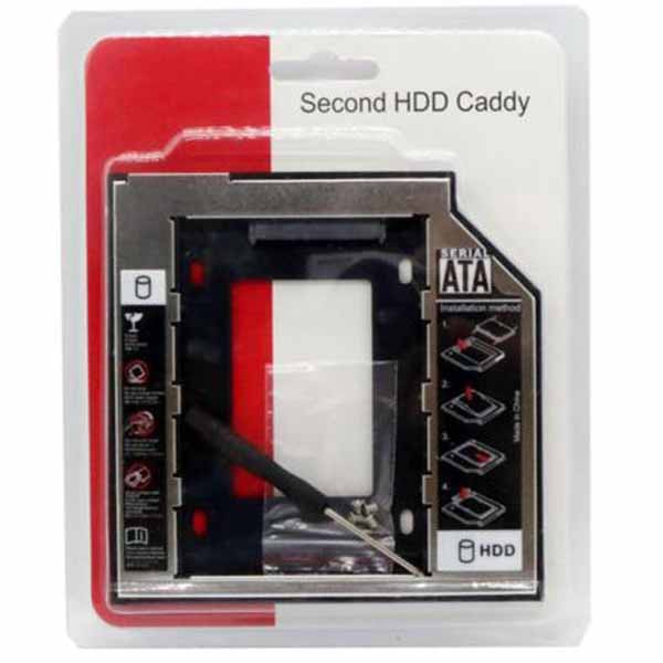 Caddy Bay 12.7mm SATA 3.0 gắn thêm ổ cứng cho Laptop SL-106 tặng tuavit -dc211 đen