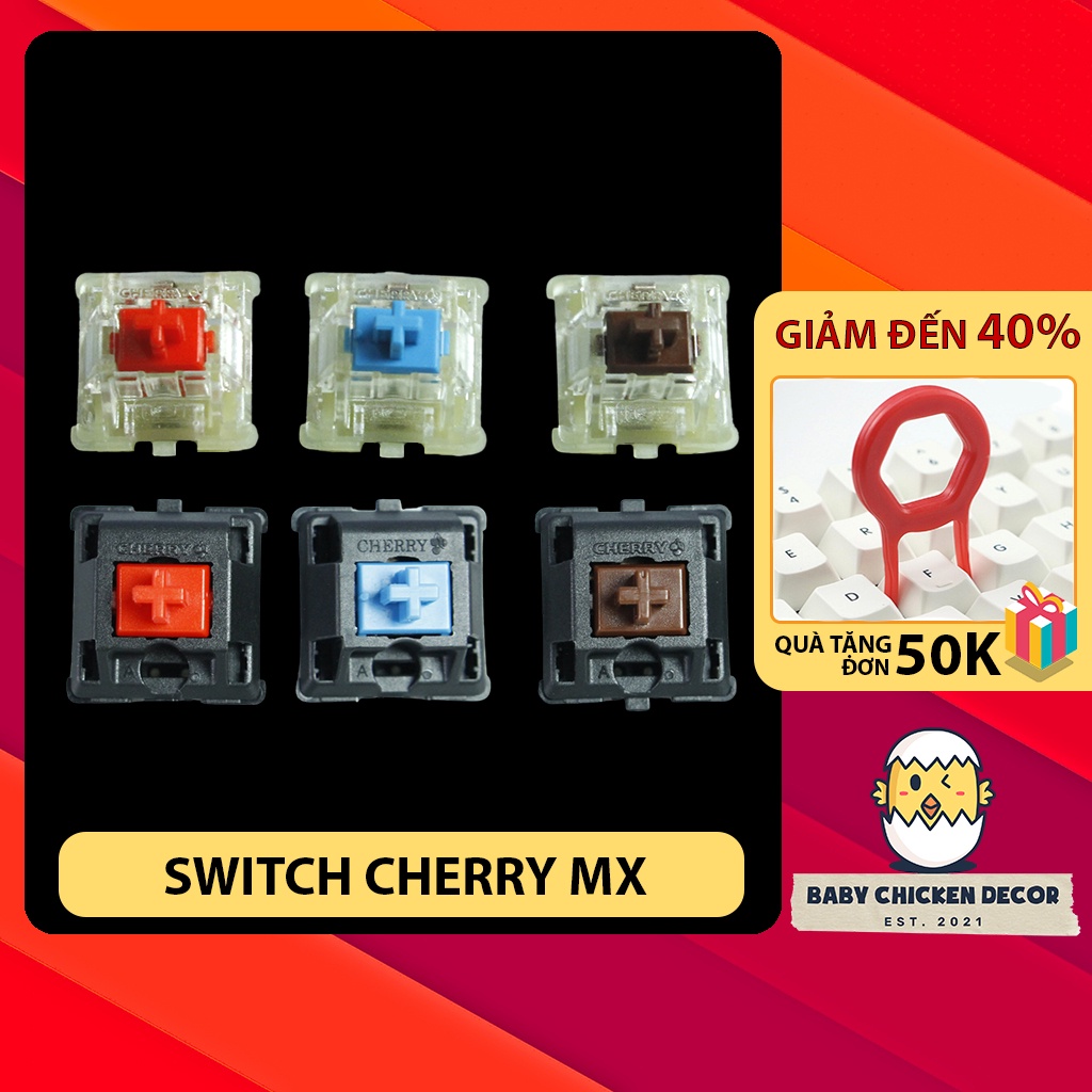 Switch Cherry MX - SILENT - Red-Blue-Brown RGB