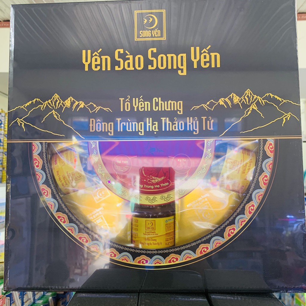 Tổ yến chưng Đông Trùng Hạ Thảo Kỷ Tử (5 hủ) 350ml xuất xứ Việt Nam
