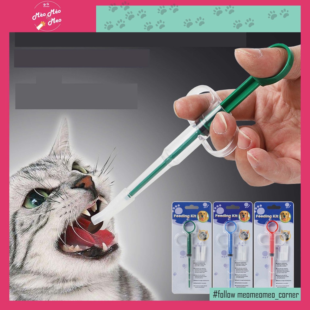 Bộ nạp thuốc kiểu đẩy đa năng khô và ướt cho chó mèo thoải mái