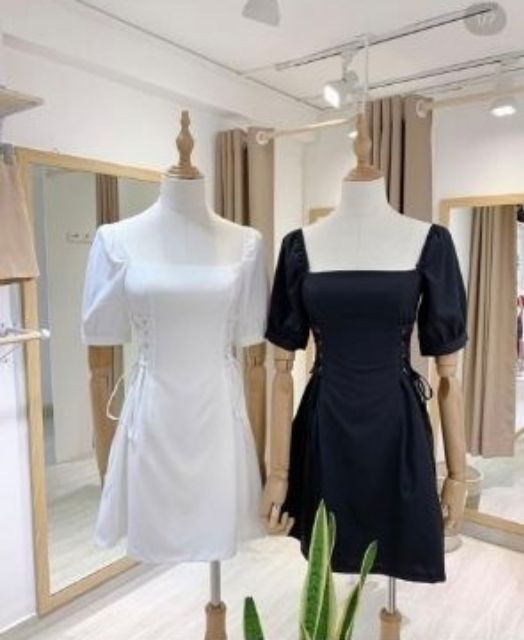 [Mã FAGREEN1505 giảm tới 30K đơn 99K] Đầm trắng nữ dây eo _(ảnh thật) | BigBuy360 - bigbuy360.vn