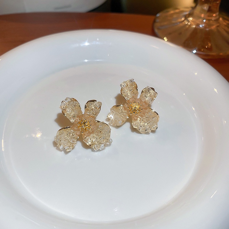 Khuyên Tai Mạ Bạc 2022 Đính Đá Tự Nhiên