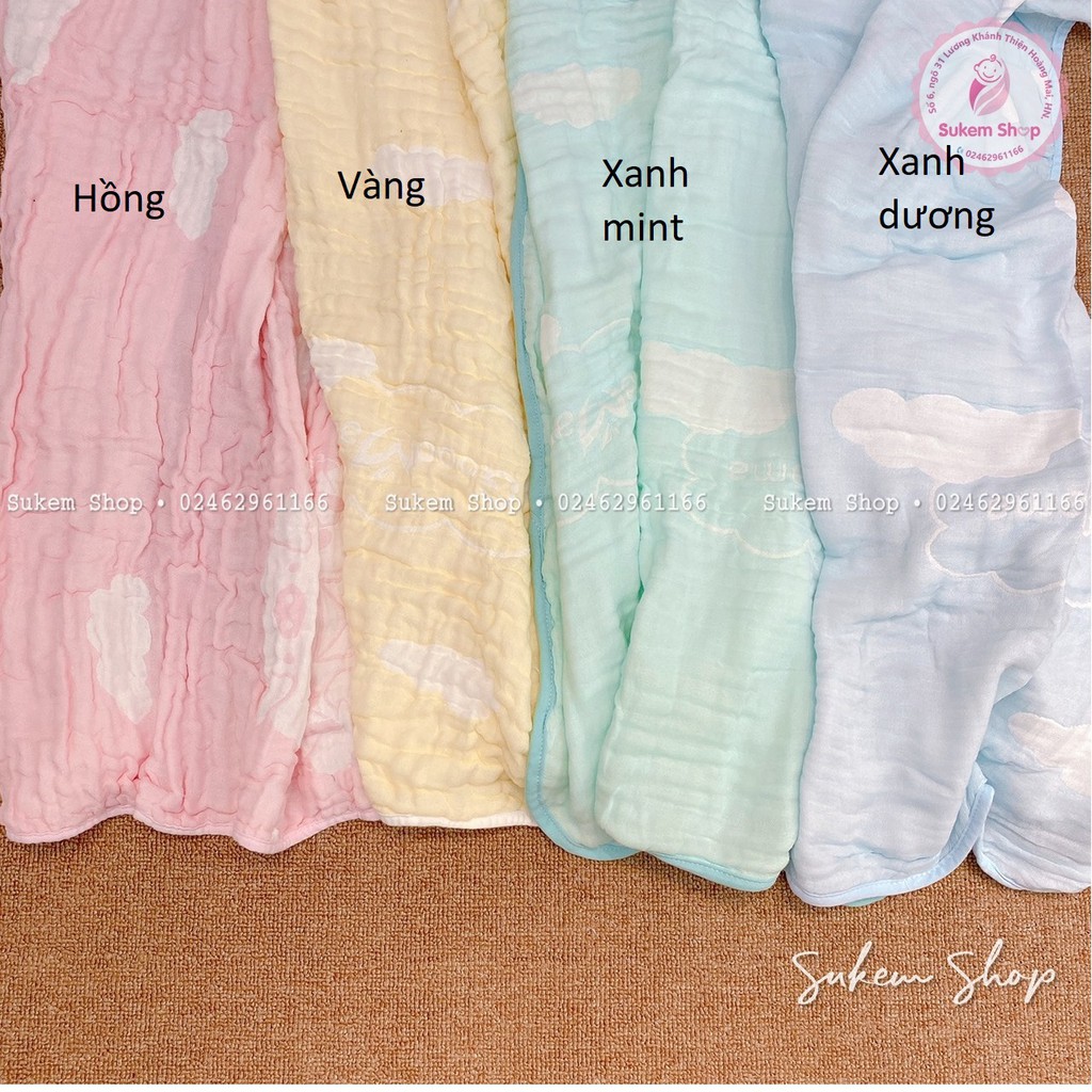 Khăn tắm/ Khăn đa năng 6 lớp Goodmama Cho Bé 100% Cotton Kích Thước 110 x 120cm