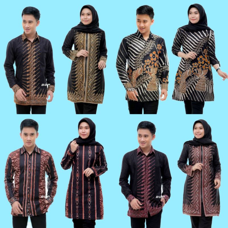 Cặp Đôi Truyền Thống Batik Chính Thức MURSYID | Vài Đôi Hiện Đại Batik | Áo Đôi Batik | Áo Dài Cặp Đôi Batik | Đôi Batik Dài M L XL XXL JUMBO
