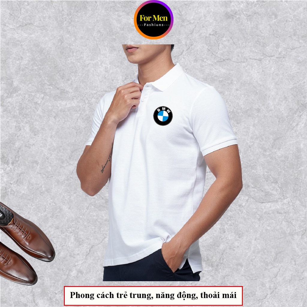 Áo phông thun polo nam hãng xe BMW cổ bẻ For Men Fashions cao cấp áo thun nam tay ngắn chuẩn form cực sang trọng