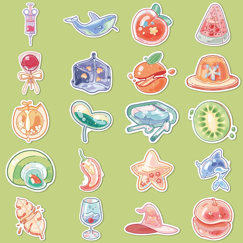 Set 10 / 30 / 50 Sticker Họa Tiết Hoạt Hình Trang Trí Đa Dụng Chất Lượng Cao