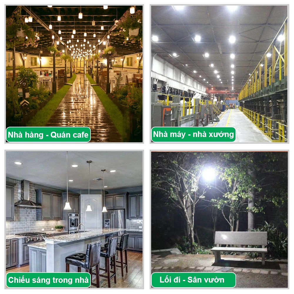 Đèn Led Bulb Trụ Nhựa Đui Xoáy  E27 Công Suất  5W, 10W, 15W, 20W, 30W, 40W, 50W Haledco Bảo Hành 6 Tháng