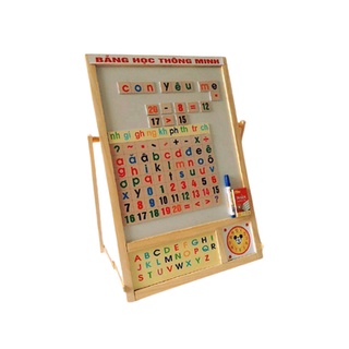 Bảng học thông minh 90*45 hai mặt thông minh, 1 mặt từ tính và 1 mặt viết phấn