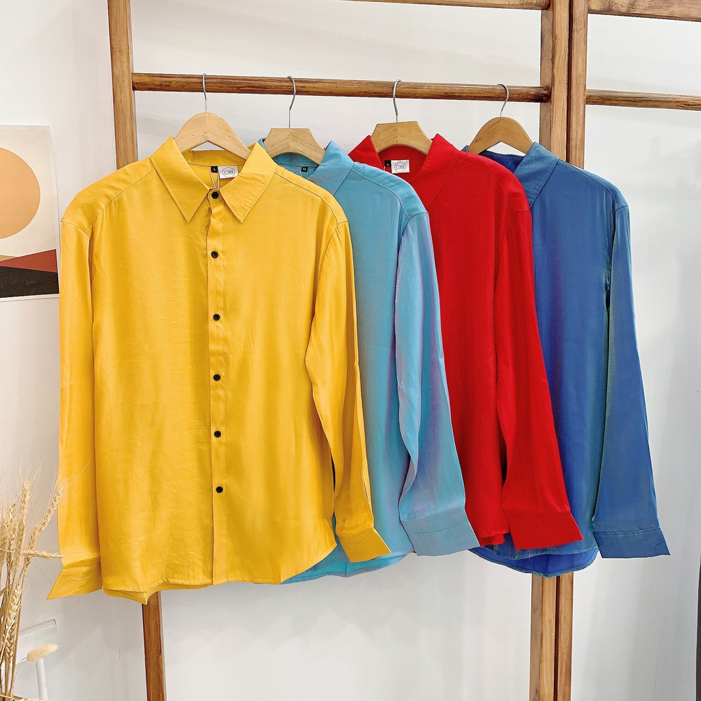 ÁO SƠMI MAY TAY DÀI VẢI DẠ - LJINSTORE