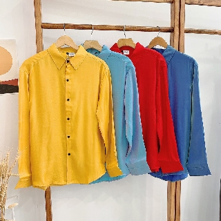 ÁO SƠMI MAY TAY DÀI VẢI DẠ - LJINSTORE