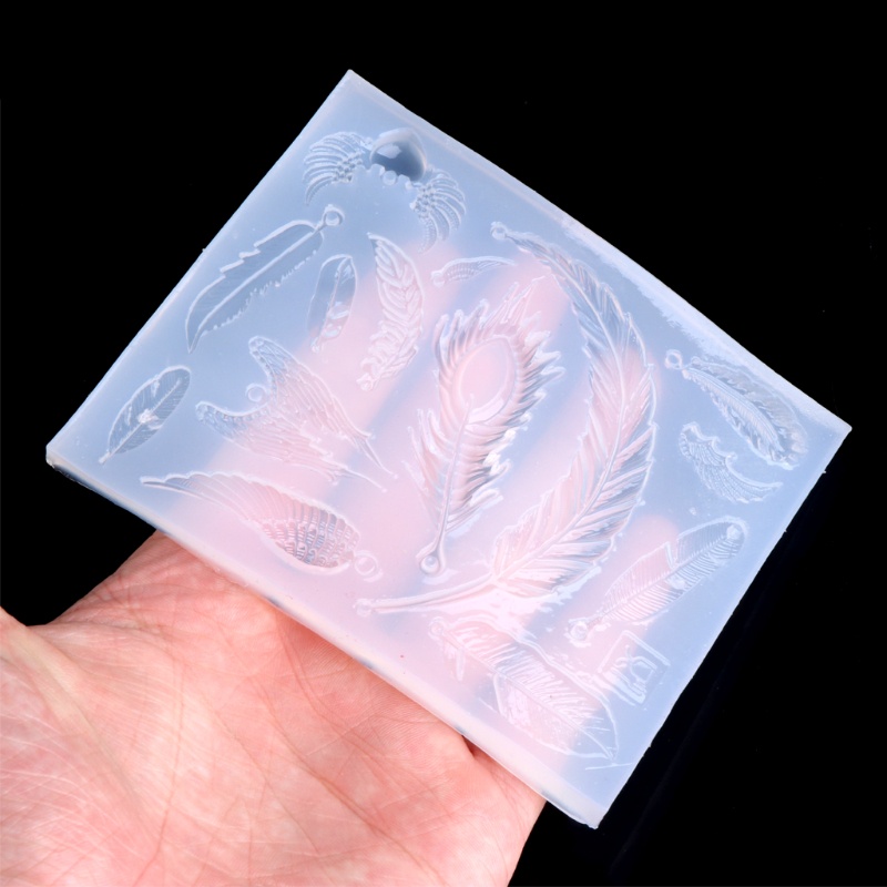 Khuôn silicone làm mặt trang sức hình lông vũ