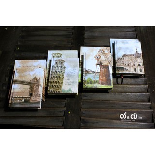 Sổ Nhật Ký Có Khóa Phong Cảnh Châu Âu