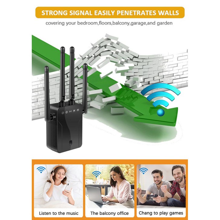 Bộ Khuếch Đại Tín Hiệu Wifi Không Dây 300m 4 Ăng Ten Phù Hợp Cho Gia Đình / Văn Phòng | BigBuy360 - bigbuy360.vn