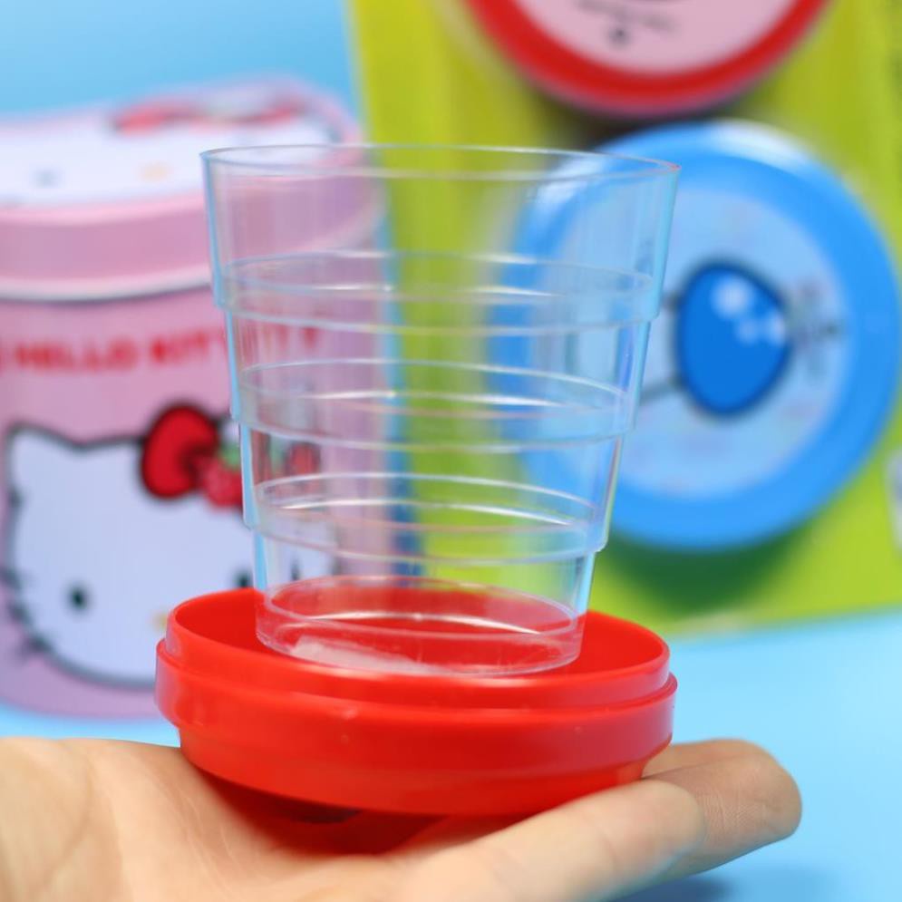 Cốc uống nước thu gọn có nắp (ảnh thật)