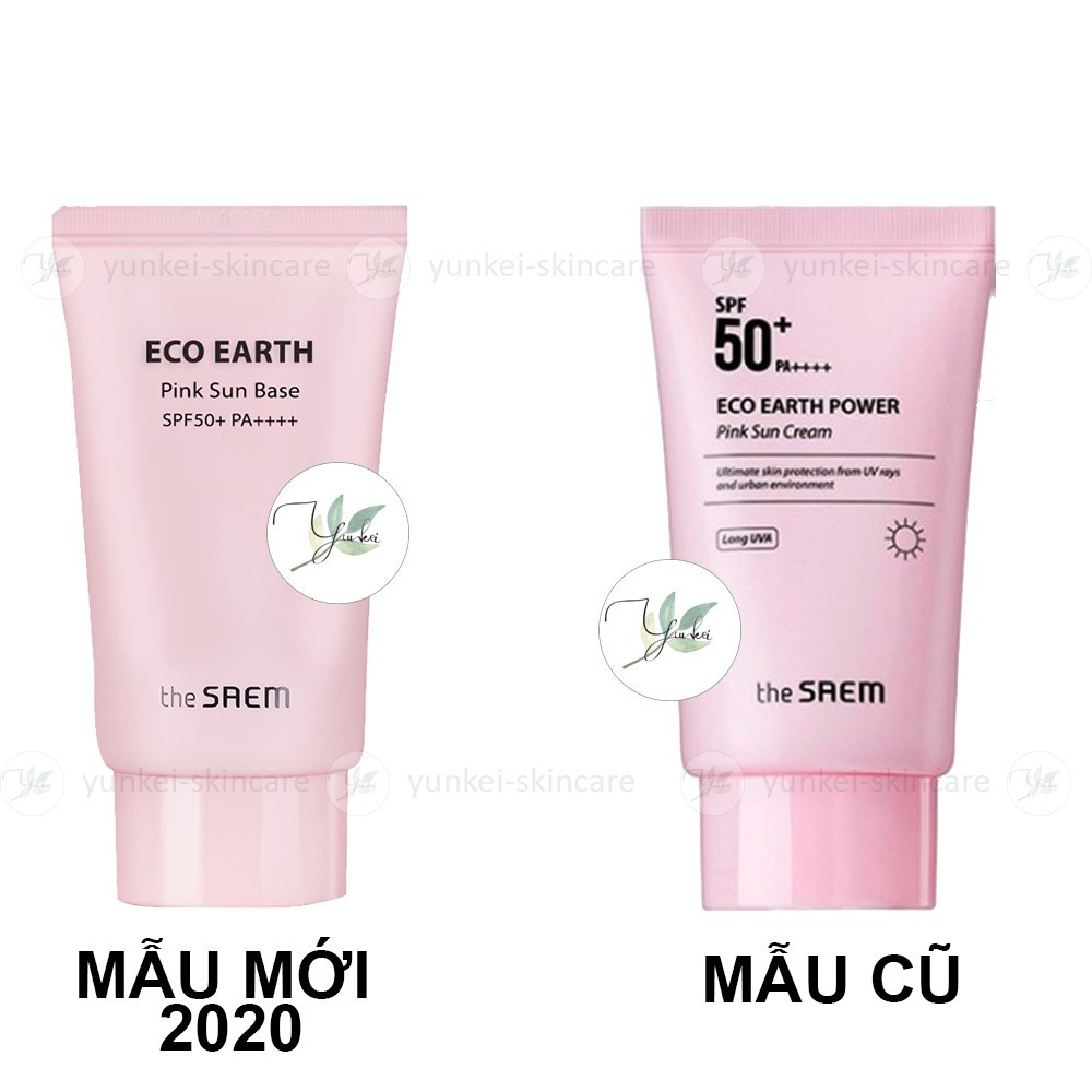 [Xả lỗ] Kem chống nắng The Saem Eco Earth Pink Sun Cream SPF50+ PA++++