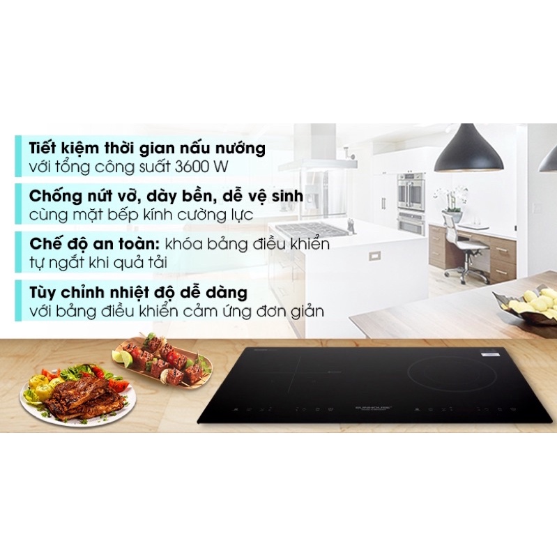 Bếp từ hồng ngoại lắp âm Sunhouse SHB9105MT hàng trưng bày