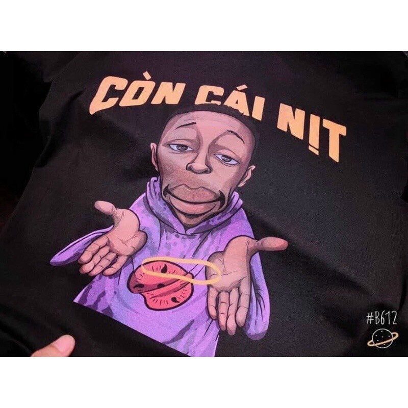 Áo thun Unisex Nam Nữ Tay Lỡ in chữ ' CÒN CÁI NỊT ' Cực Chất 2021