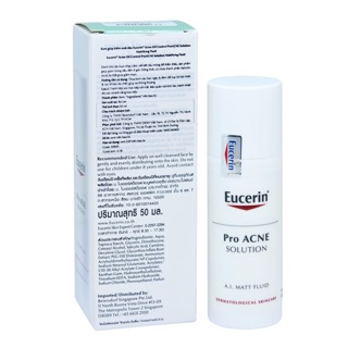 Kem giúp kiểm soát dầu, giảm mụn ProAcne solution mattifying fluid Eucerin 50ml