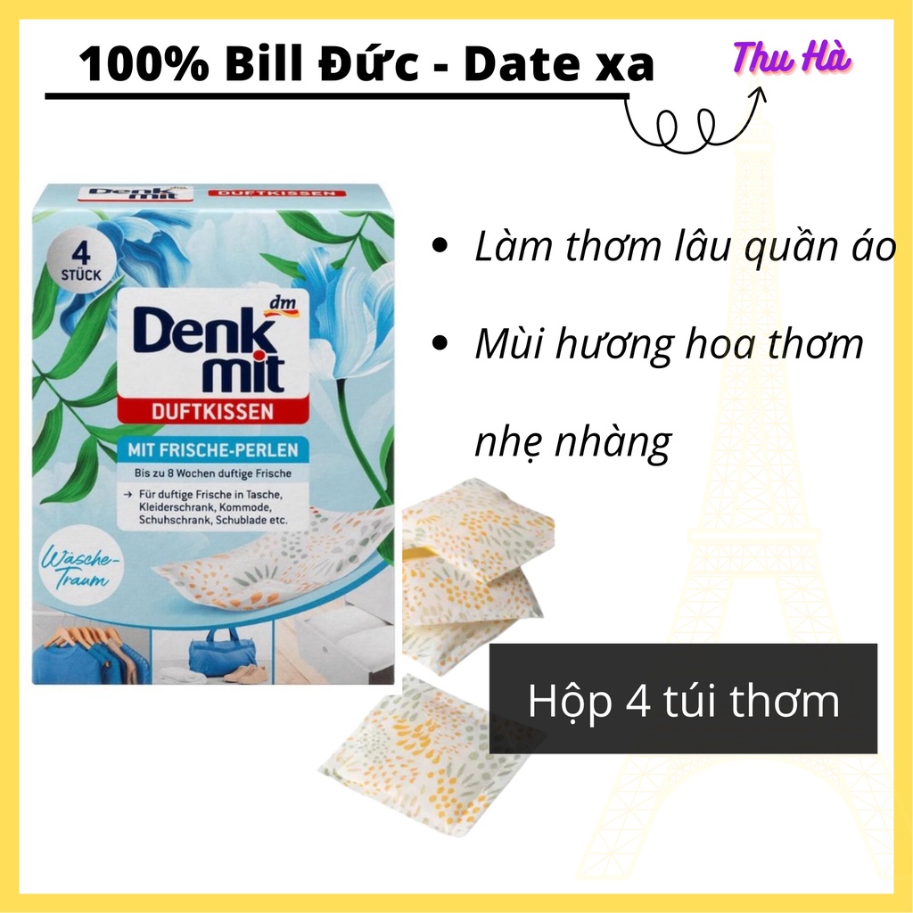 Túi Thơm Để Tủ Quần Áo Denkmit Duftkissen , 4 Túi
