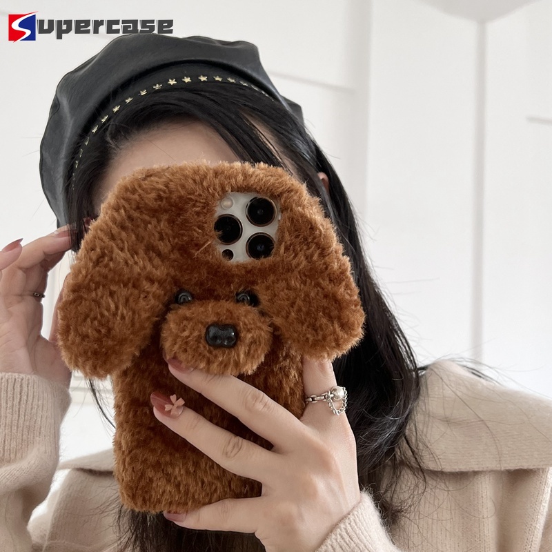 Ốp Điện Thoại Mềm Hình Cún Bông 3D Cho Samsung Galaxy S22 Plus Ultra FE A13 A23 A33 A53 A03 A3 Core 2021 A22s M32 F41 M21s M52 5G 4G