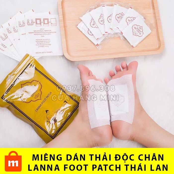 【HOT】 Combo 10 Miếng Dán Thải Độc Chân Lanna Foot Patch Thái Lan