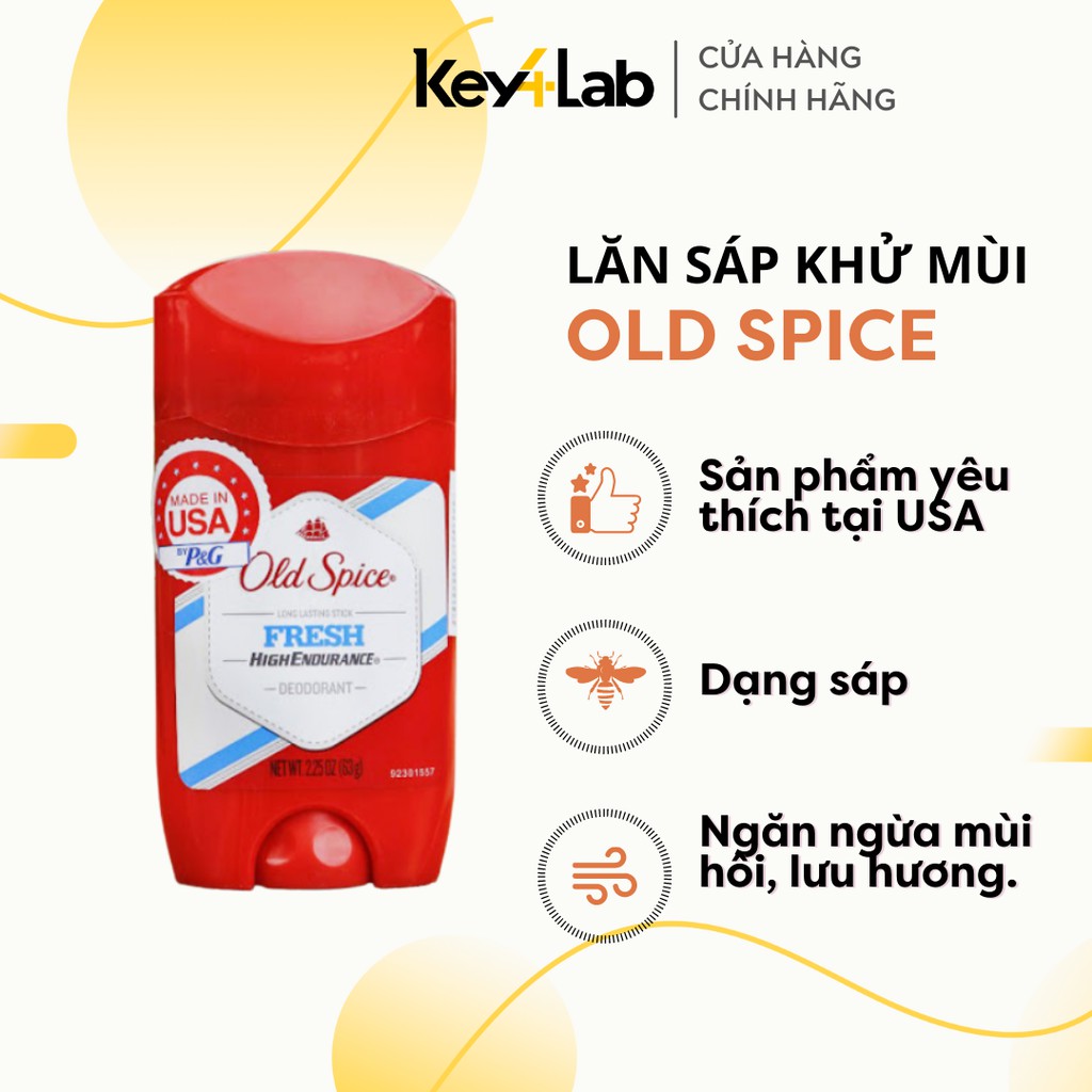Lăn Sáp Khử Mùi Old Spice Pure Sport bestseller tại USA ngăn tiệt mồ hôi, sạch thoáng, hương thơm quyến rũ nam tính 85g | BigBuy360 - bigbuy360.vn