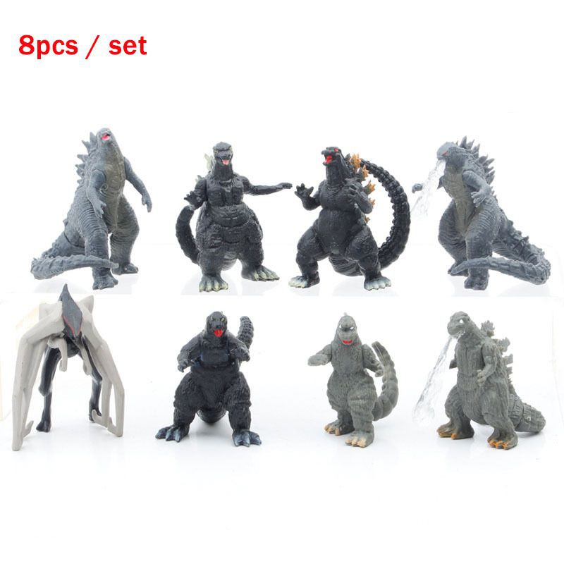 Set 8 Mô Hình Khủng Long Godzilla Bằng Pvc