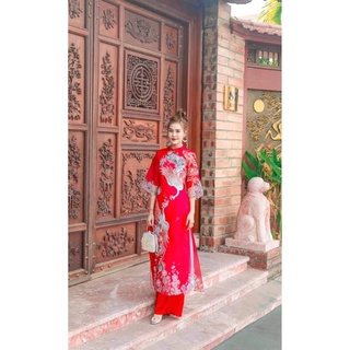 Áo dài tơ 4 tà