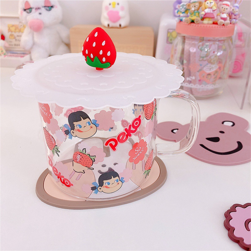 Đế Lót Ly Chống Trượt Bằng Cao Su Hình Thỏ Gấu Dễ Thương DecorMe Miếng lót cốc dẻo Cách nhiệt chống thấm nước