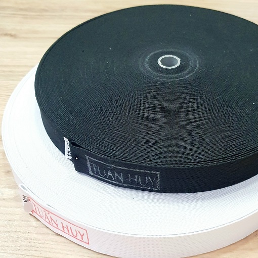 2m Dài Dây Thun Bo Khổ 25mm Màu Đen Và Màu Trắng Cho Bạn Lựa Chọn Hàng Tuấn Huy Dày Dặn Co Giãn Tuyệt Đối