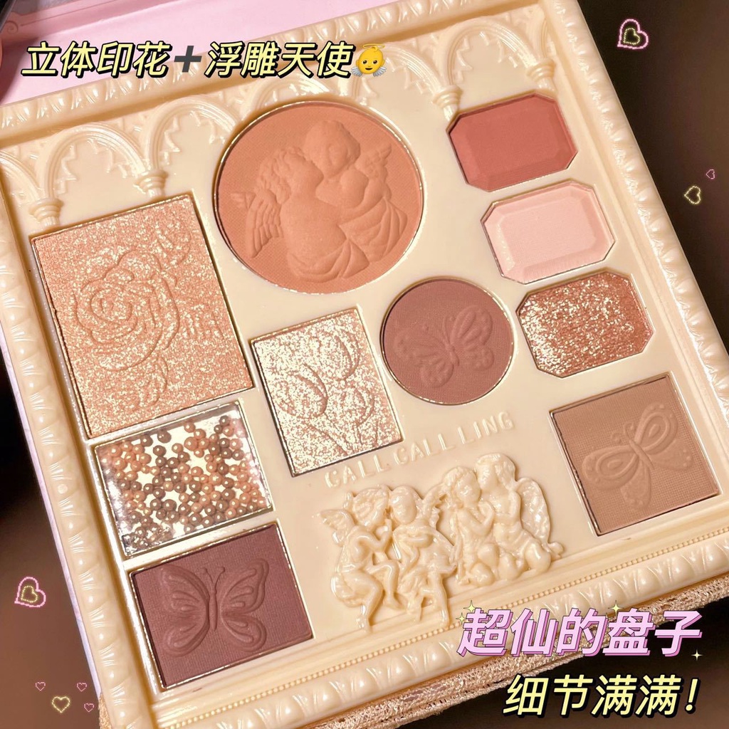 Bảng phấn mắt CALL CALL LING thiên thần chống nước Cao Cấp Chính Hãng