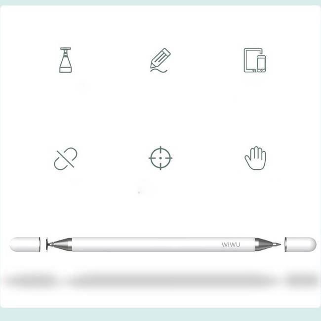 Bút Cảm Ứng WiWU Pencil One 2 trong 1 Passive Stylus Dùng Cho iPad - Hàng Chính Hãng