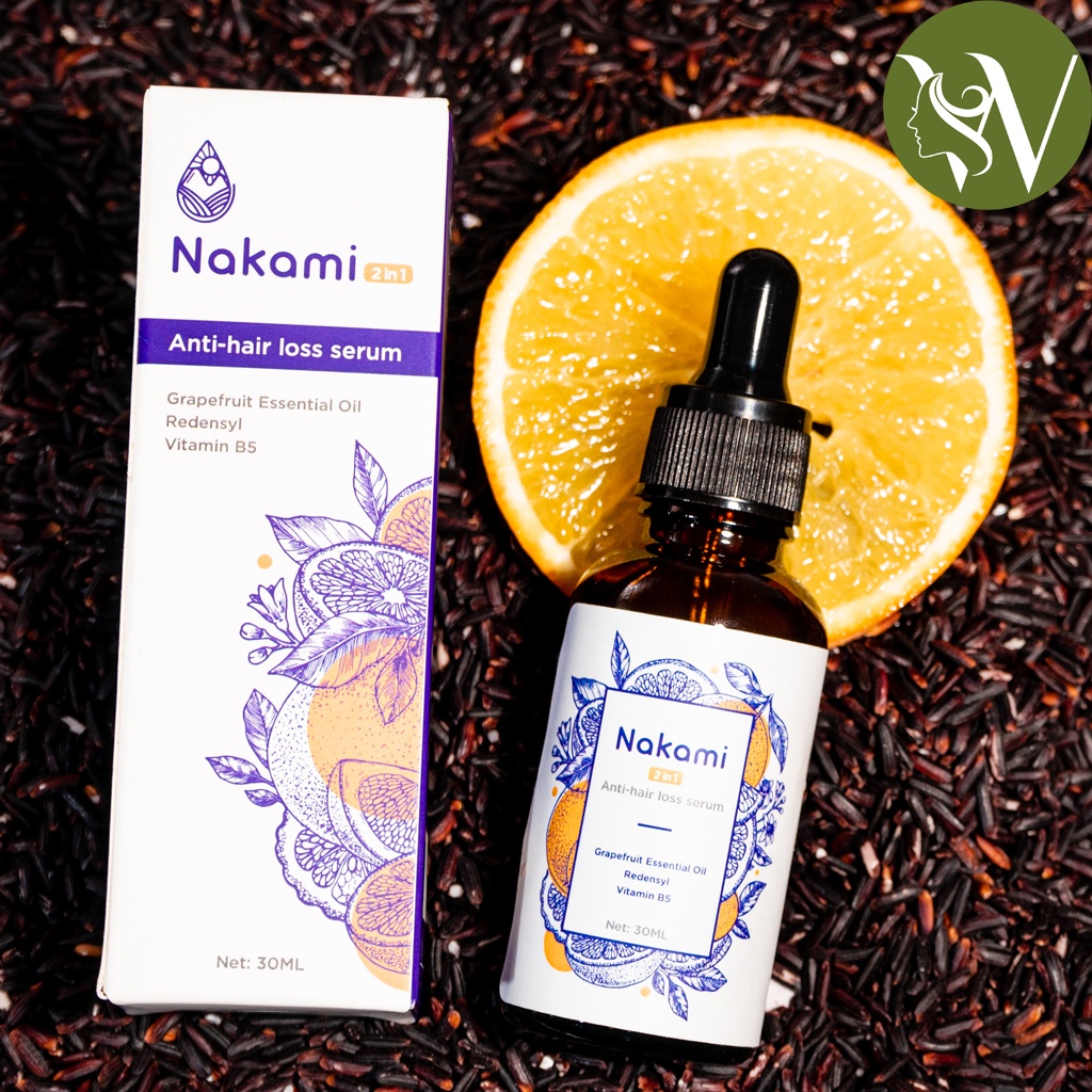 Serum gúp kích mọc tóc Nakami Redensyl 3% ngăn rụng tóc , serum dưỡng tóc, làm sạch gàu da đầu, thơm tóc thảo dược 30ml.
