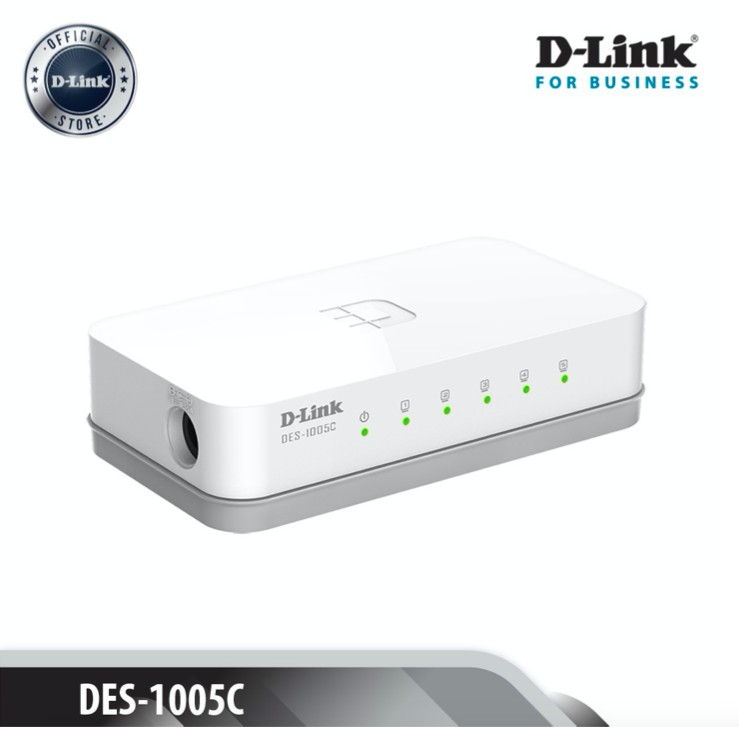 D-Link Switch 5 cổng 10/100Mbps - Thiết bị chuyển mạch D-LINK DES-1005C - Hàng chính hãng