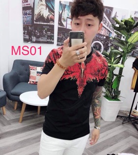 Áo thun nam cổ tròn, đính hạt