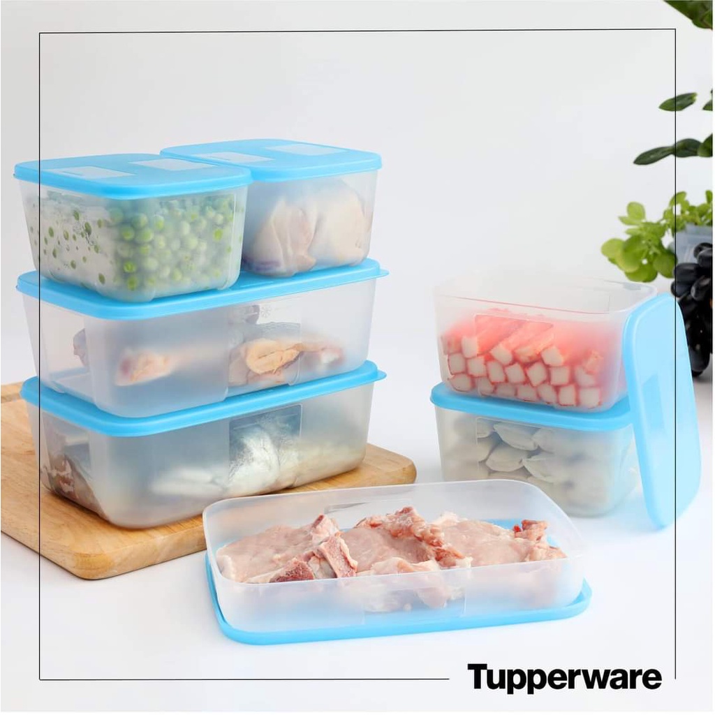Bộ Hộp Trữ Đông Tupperware Freezermate Fit Set Nhựa Nguyên Sinh An Toàn Tiếp Xúc Thực Phẩm 7 Hộp