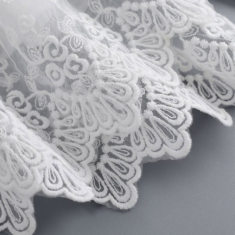 Cổ Áo Giả Nhiều Lớp Họa Tiết Hoa Thanh Lịch Có Thể Tháo Rời Cho Nữ