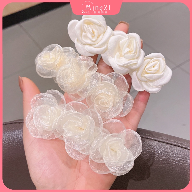 Kẹp tóc nữ đính hoa thời trang phong cách Hàn Quốc