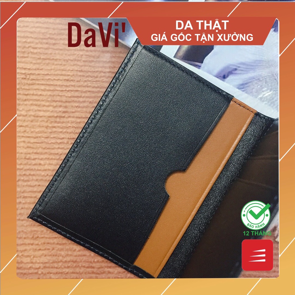 [Giá Xưởng] Ví nam nhỏ gọn dáng đứng da bò thật 100% - BH 12 tháng