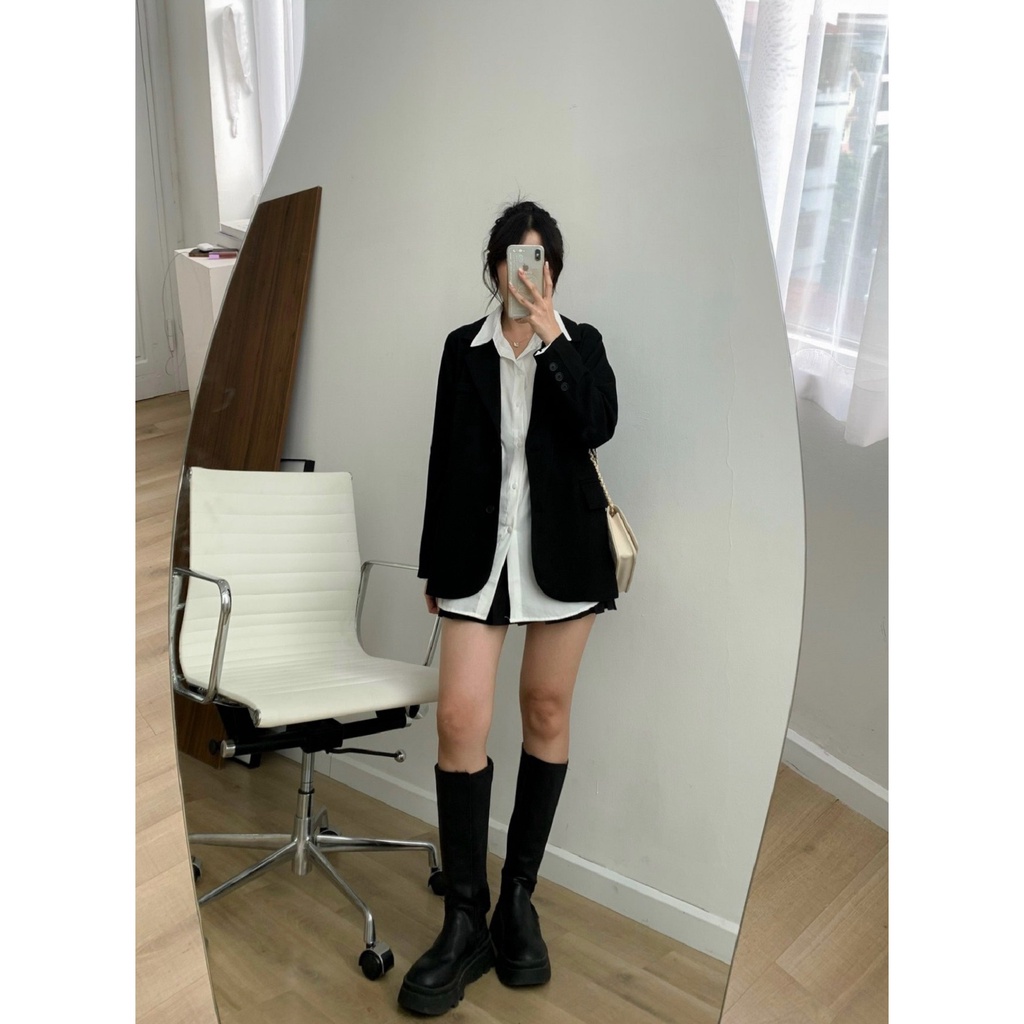 Áo sơ mi voan dài tay 1 túi trước A2021 SUSTORE