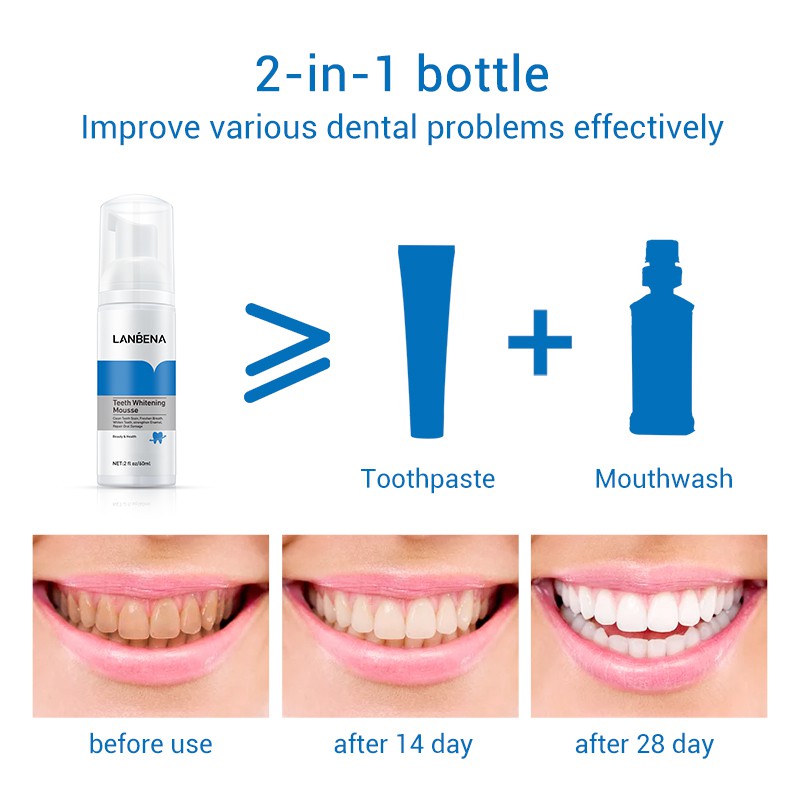 Kem đánh răng Lanbena làm trắng răng 60ml chất lượng cao