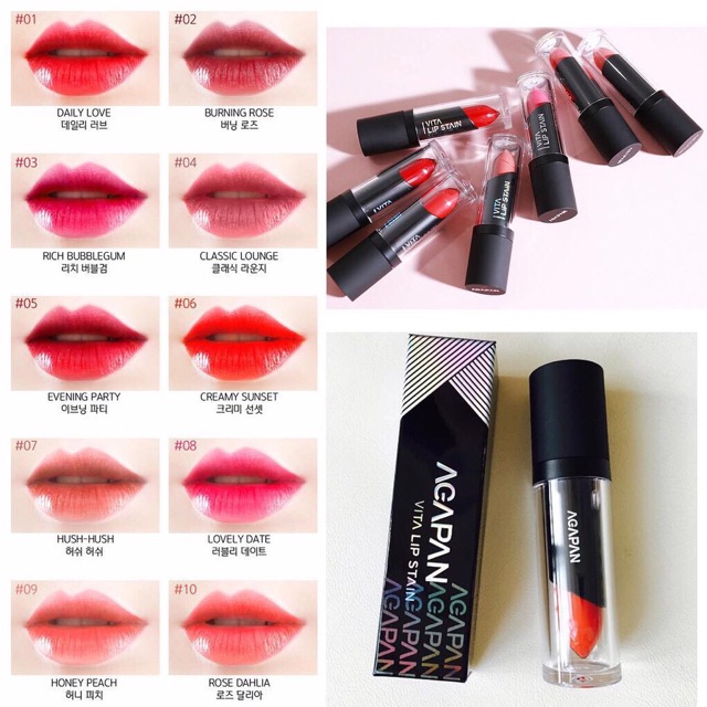 45% GIẢM Son Kem Lì Agapan Vita Lip Stain