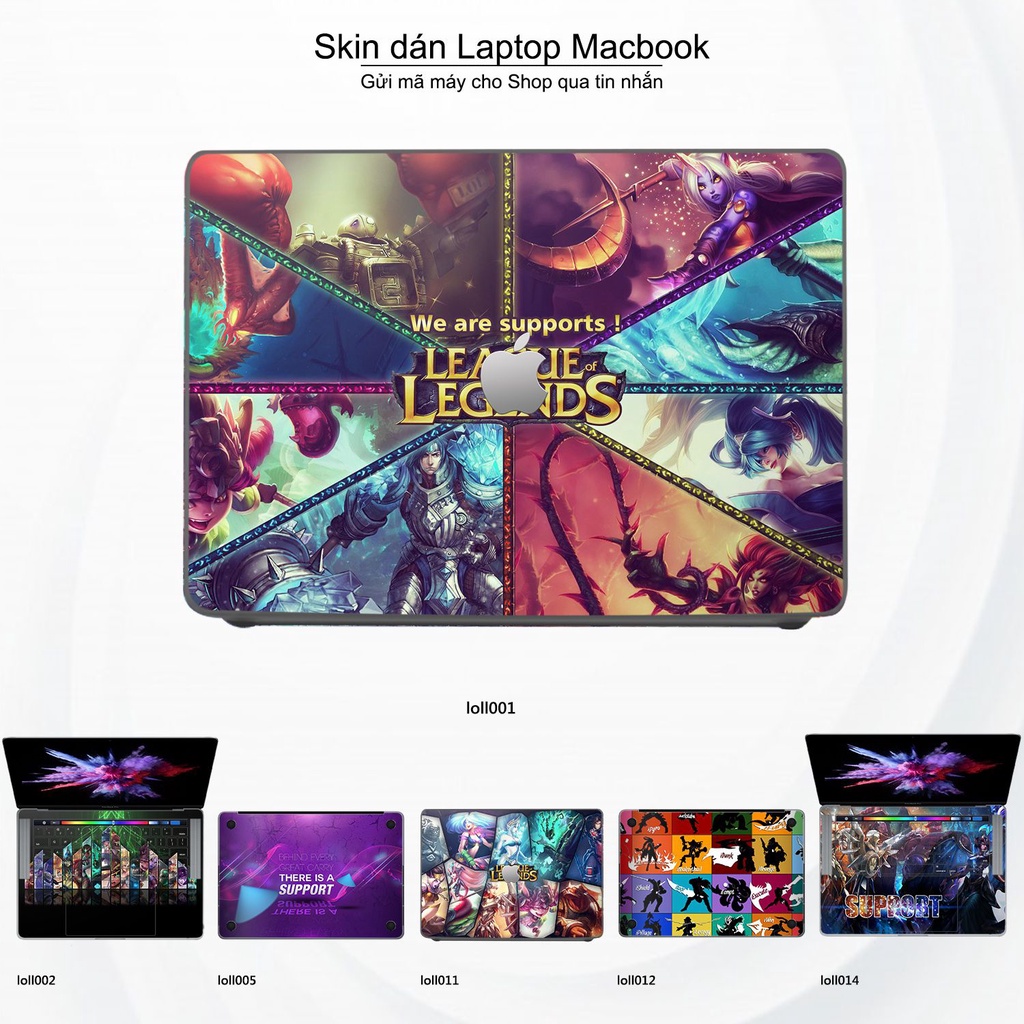 Skin dán Macbook mẫu Liên Minh Huyền Thoại (đã cắt sẵn, inbox mã máy cho shop)