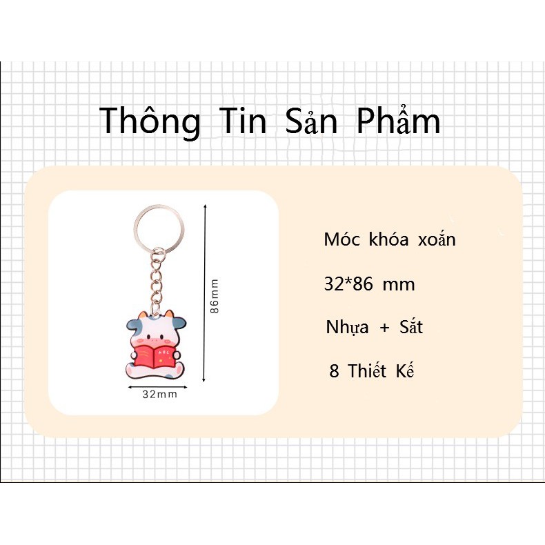 Móc Khóa Da Chức Năng Dễ Thương Và Dơn Giản