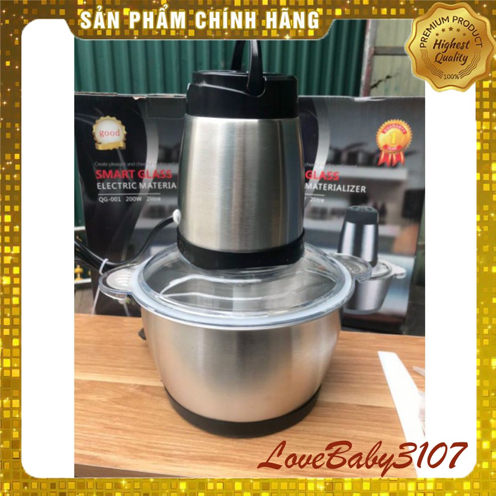 [BÁN CHẠY] MÁY SAY INOX ĐA NĂNG 2L, Máy Say thịt, XAY thực phẩm, trái cây, hoa quả cao cấp