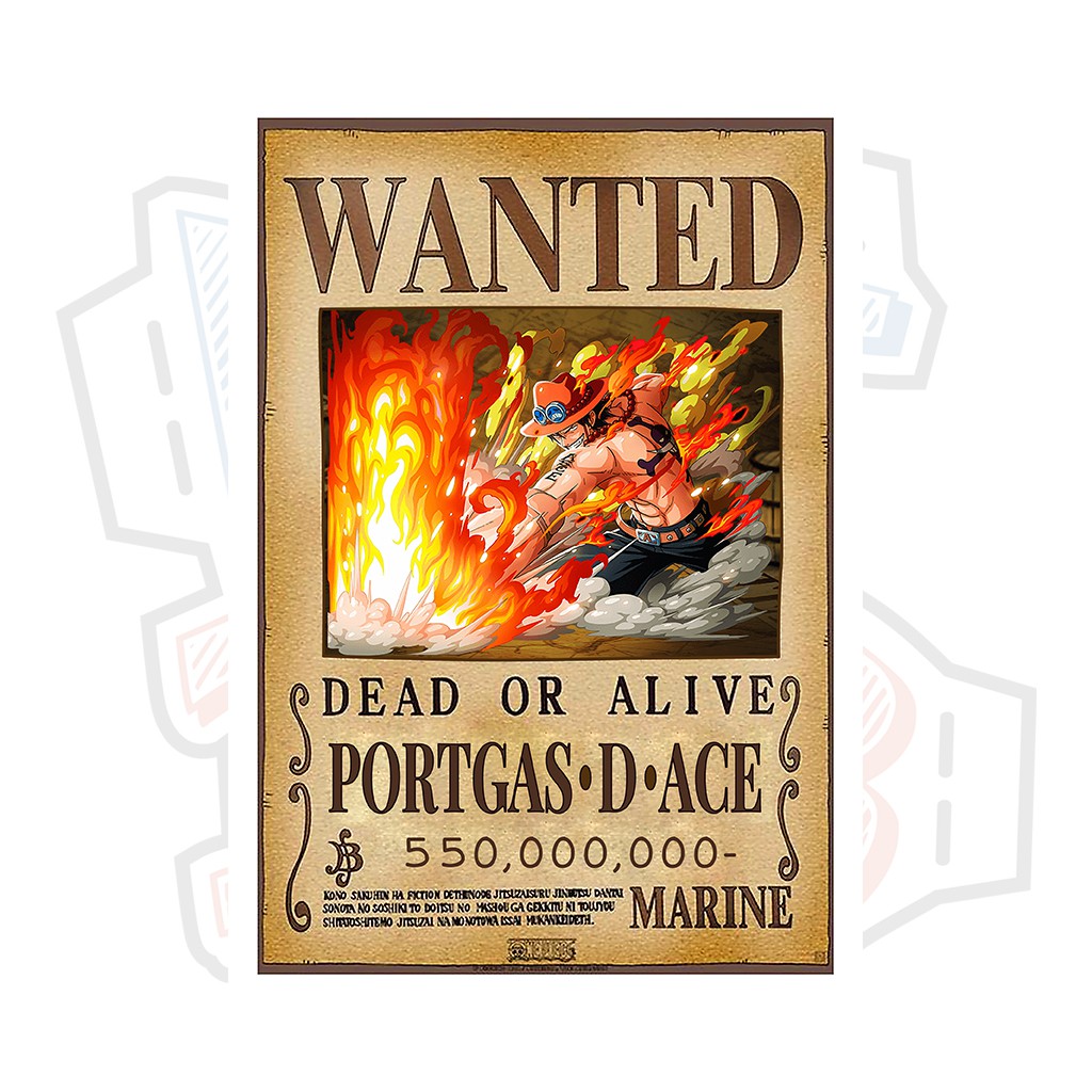 Poster truy nã Portgas D. Ace ver 2 - One Piece