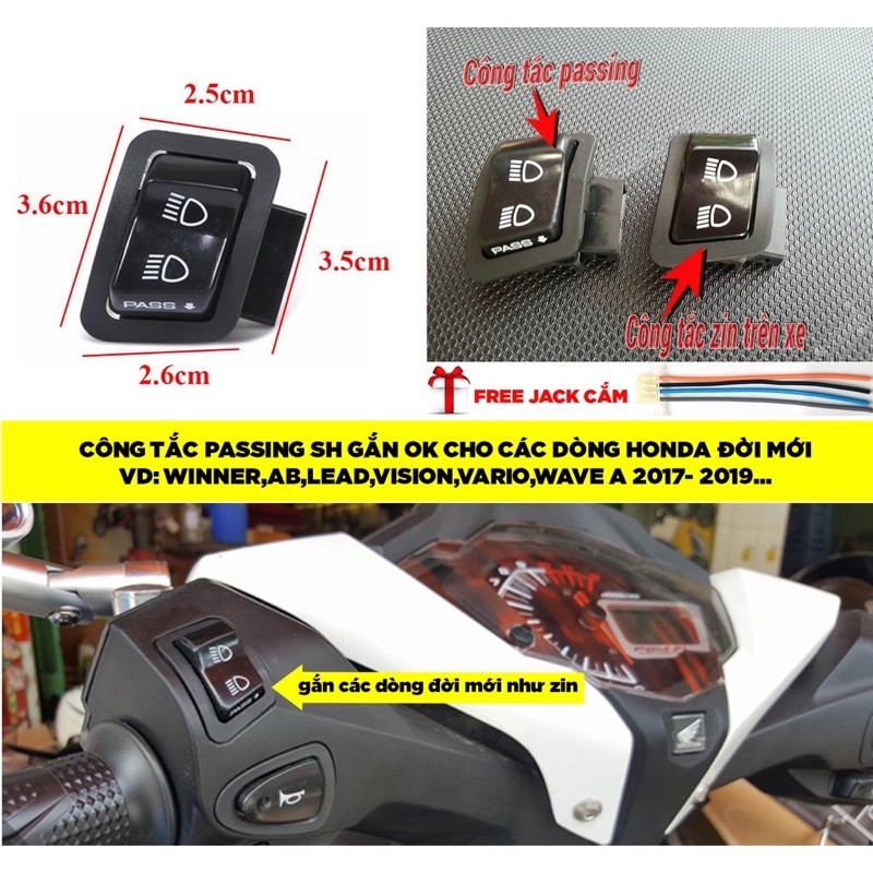 (Hàng đep) công tắc passing SH dành cho mọi loại xe...