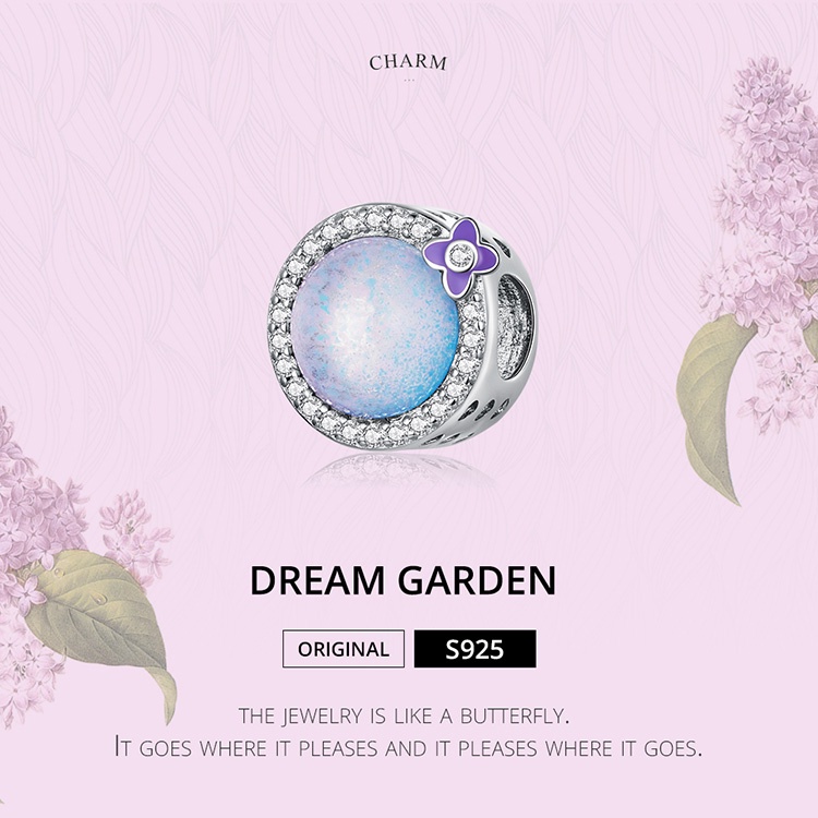 Hạt phụ kiện Bamoer SCC2085  bạc 925 dùng để làm vòng đeo tay DIY quà tặng thời trang