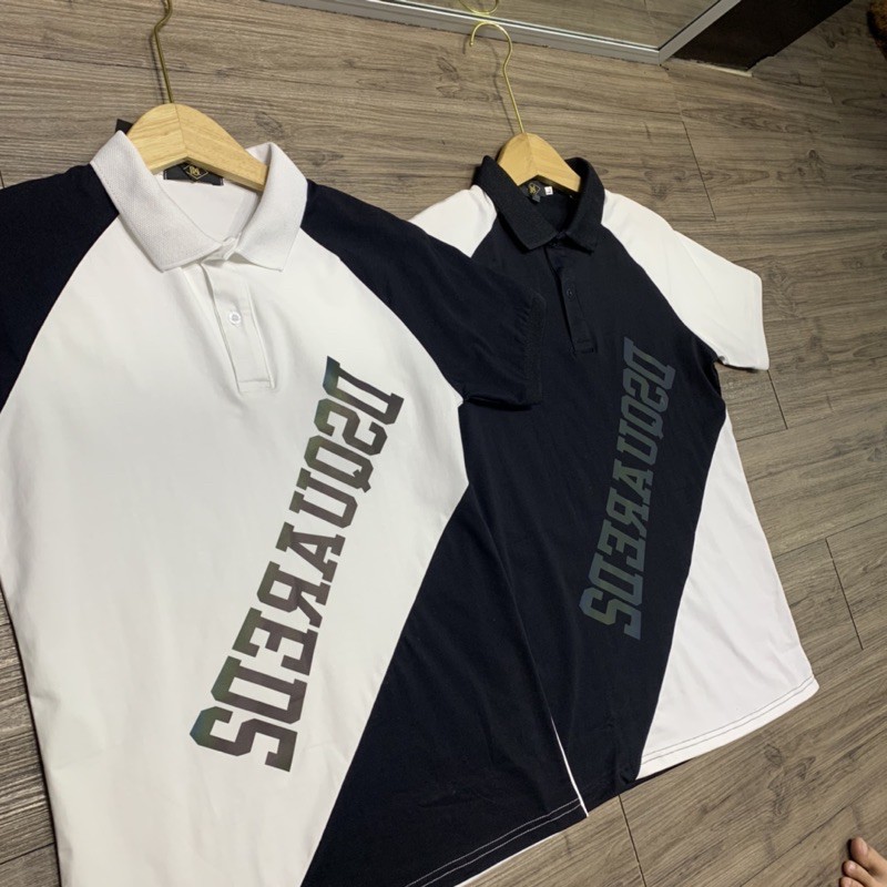 Áo thun nam cổ trụ đính kim sa cánh chim(chất liệu cotton 100%) | BigBuy360 - bigbuy360.vn